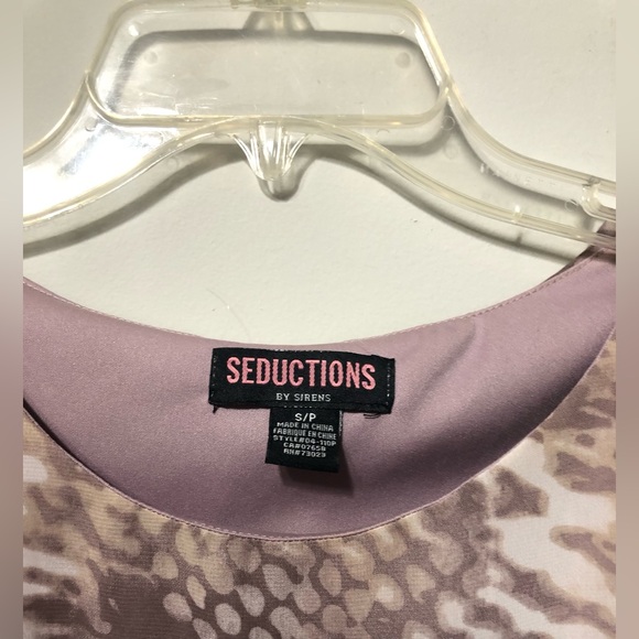 Seductions by Sirens lilac sleeveless top size S/P. - Picture 2 of 6